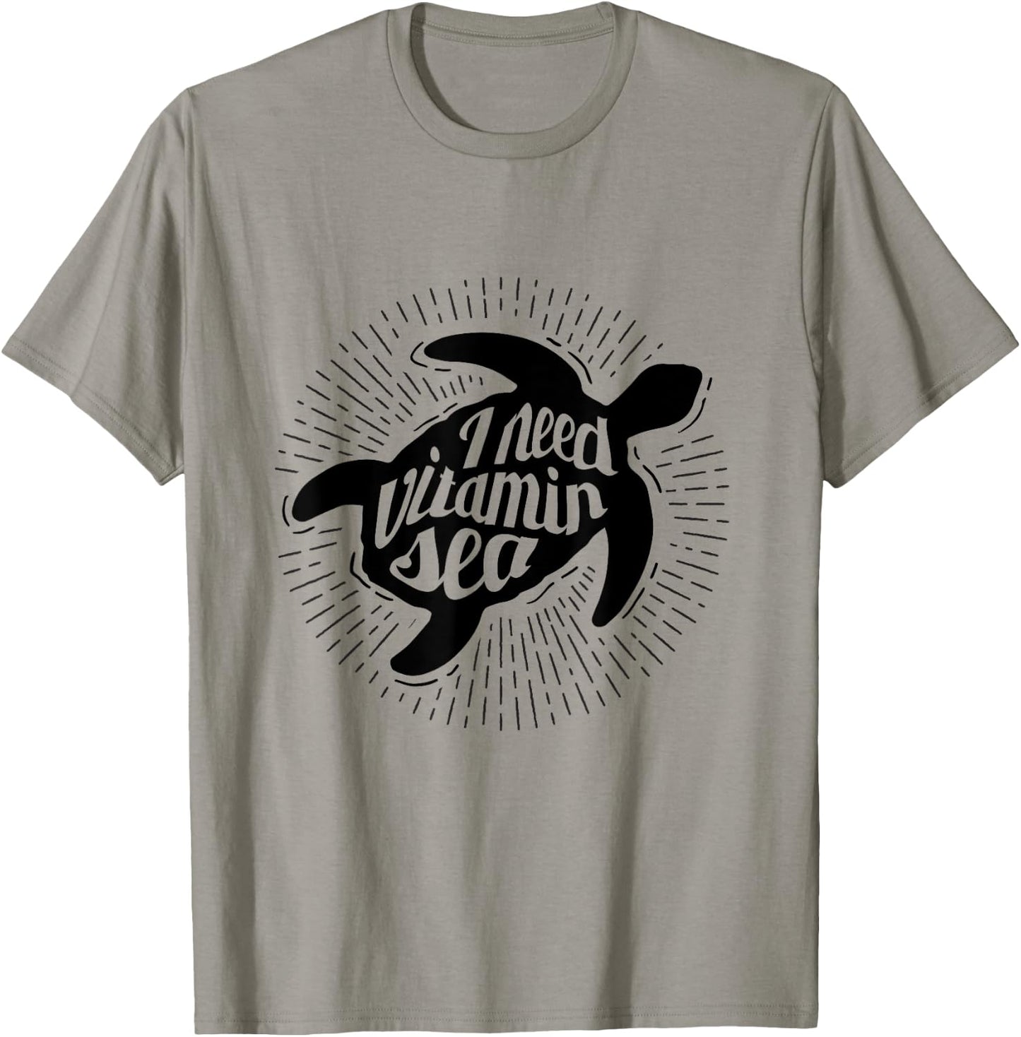 Sea Turtle Shirts Men Women Kids I Need Vitamin Sea Gift T-Shirt - T-Shirt | Sand