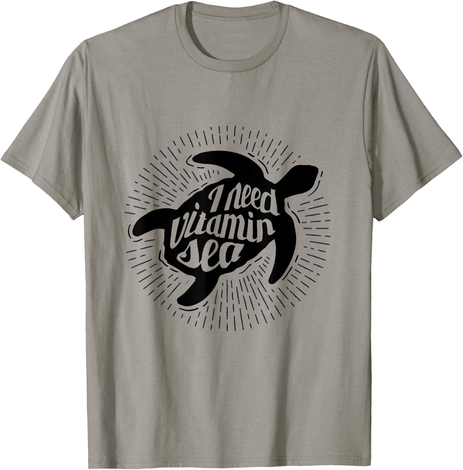 Sea Turtle Shirts Men Women Kids I Need Vitamin Sea Gift T-Shirt - T-Shirt | Sand