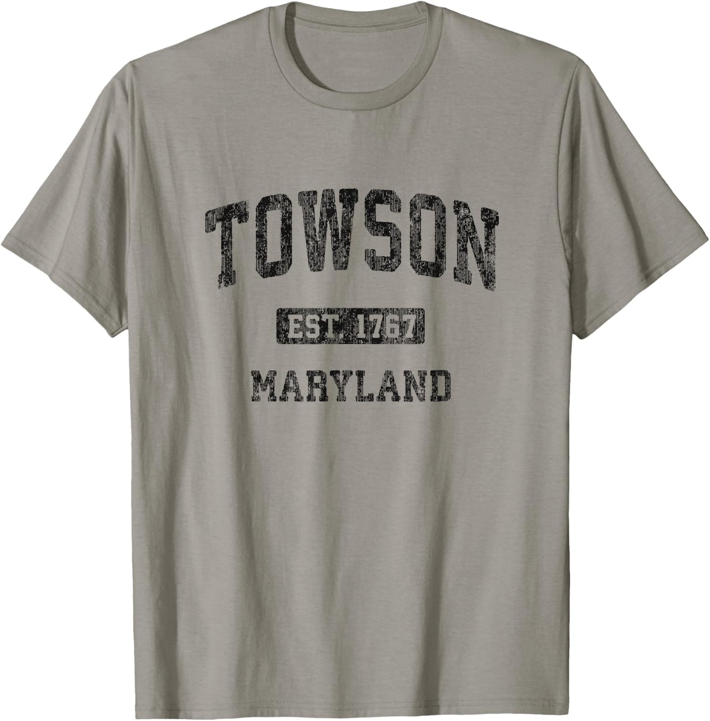 Towson Maryland MD Vintage Athletic Sports Design T-Shirt - T-Shirt | Sand