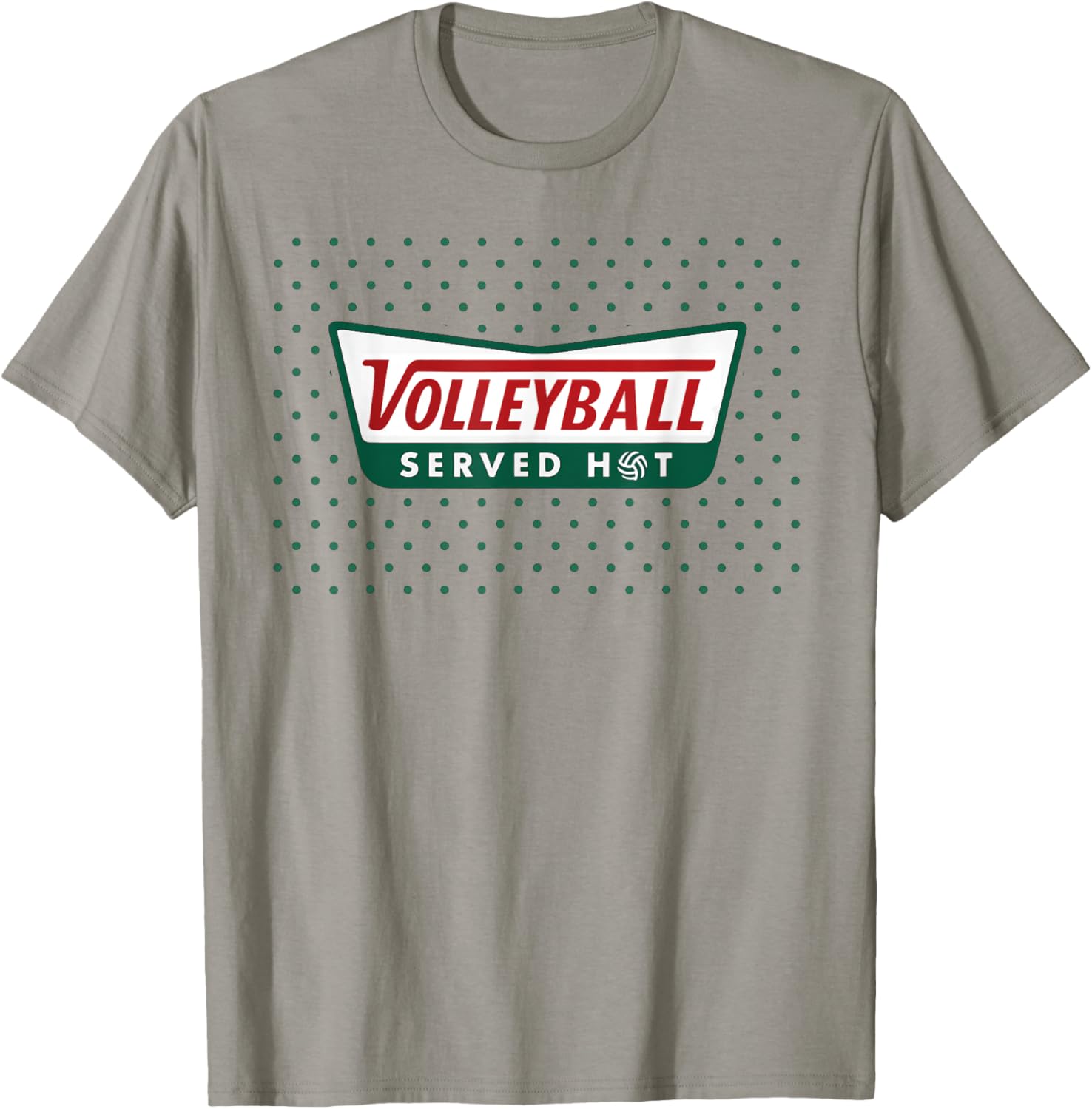 Volleyball Served Hot for Teen Girls Funny Retro Logo T-Shirt - T-Shirt | Sand