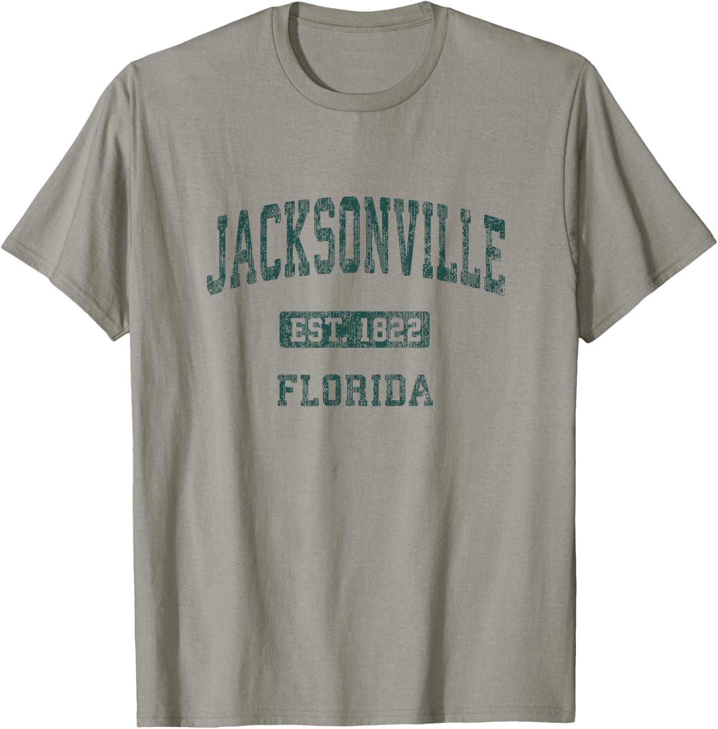 Jacksonville Florida FL Vintage Athletic Sports Design T-Shirt - T-Shirt | Sand