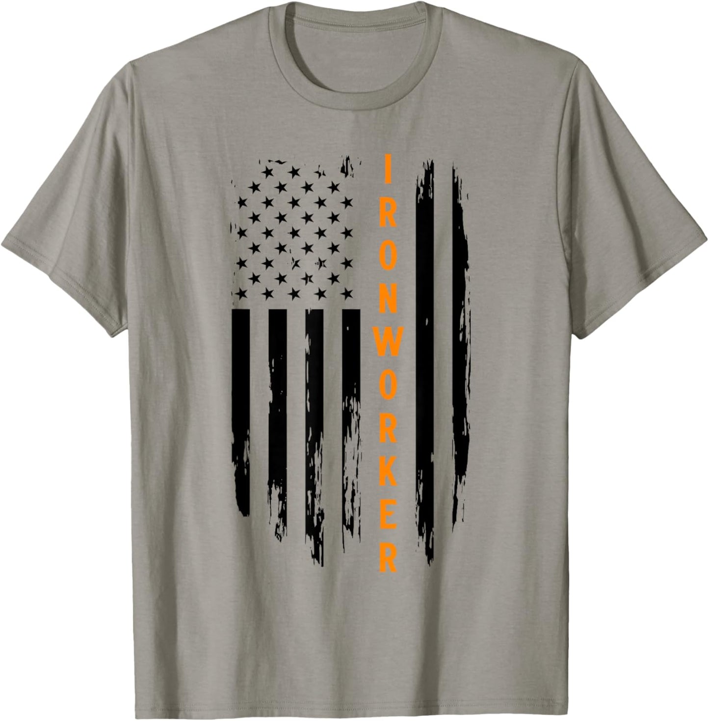 Blacksmith Ironworker USA Flag Erector Ironworking T-Shirt - T-Shirt | Sand