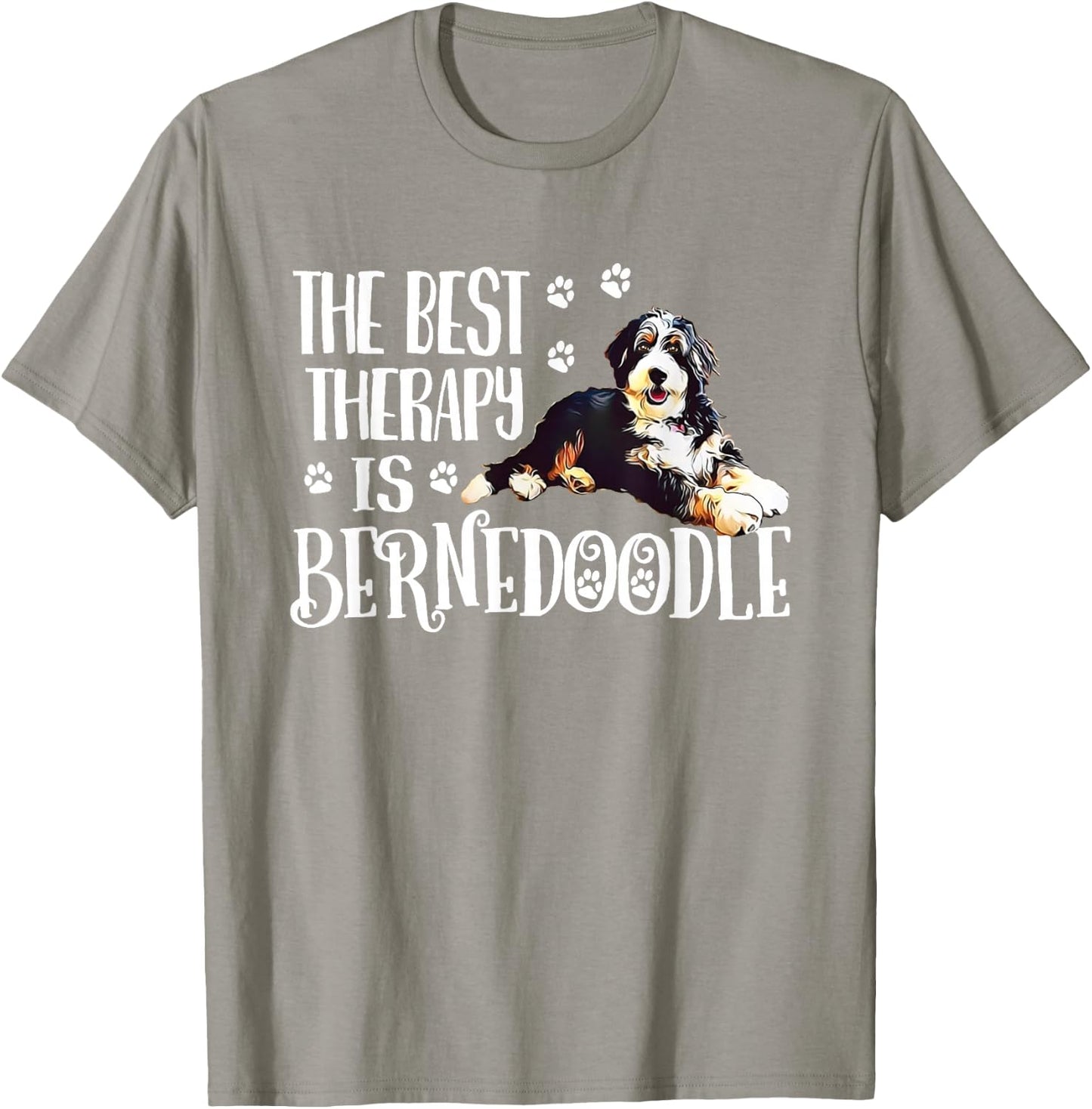 Cute Best Therapy Bernedoodle Dog Lover T-Shirt - T-Shirt | Sand