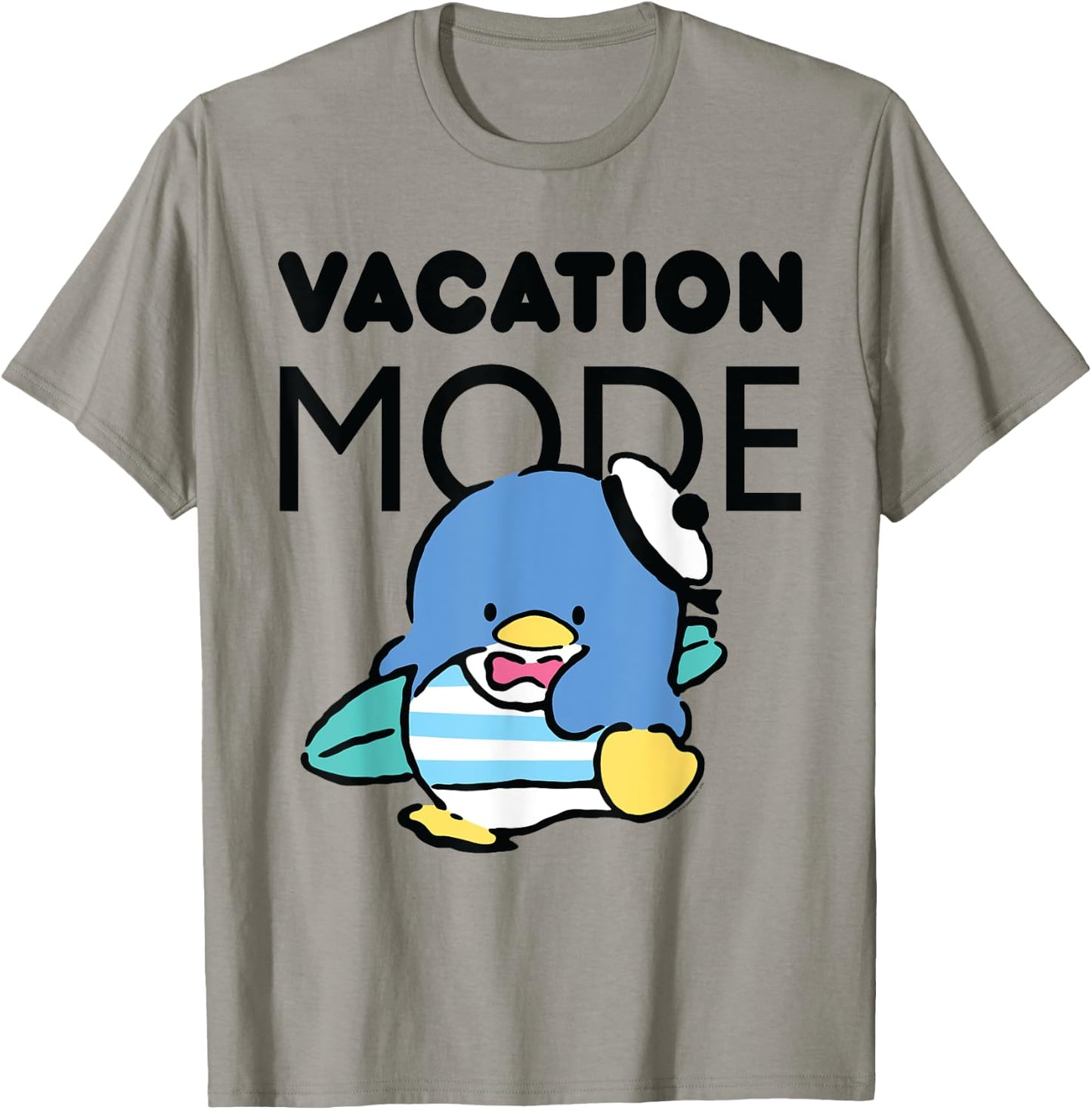 Tuxedosam Vacation Mode Surfer Surfing Penguin T-Shirt - T-Shirt | Sand