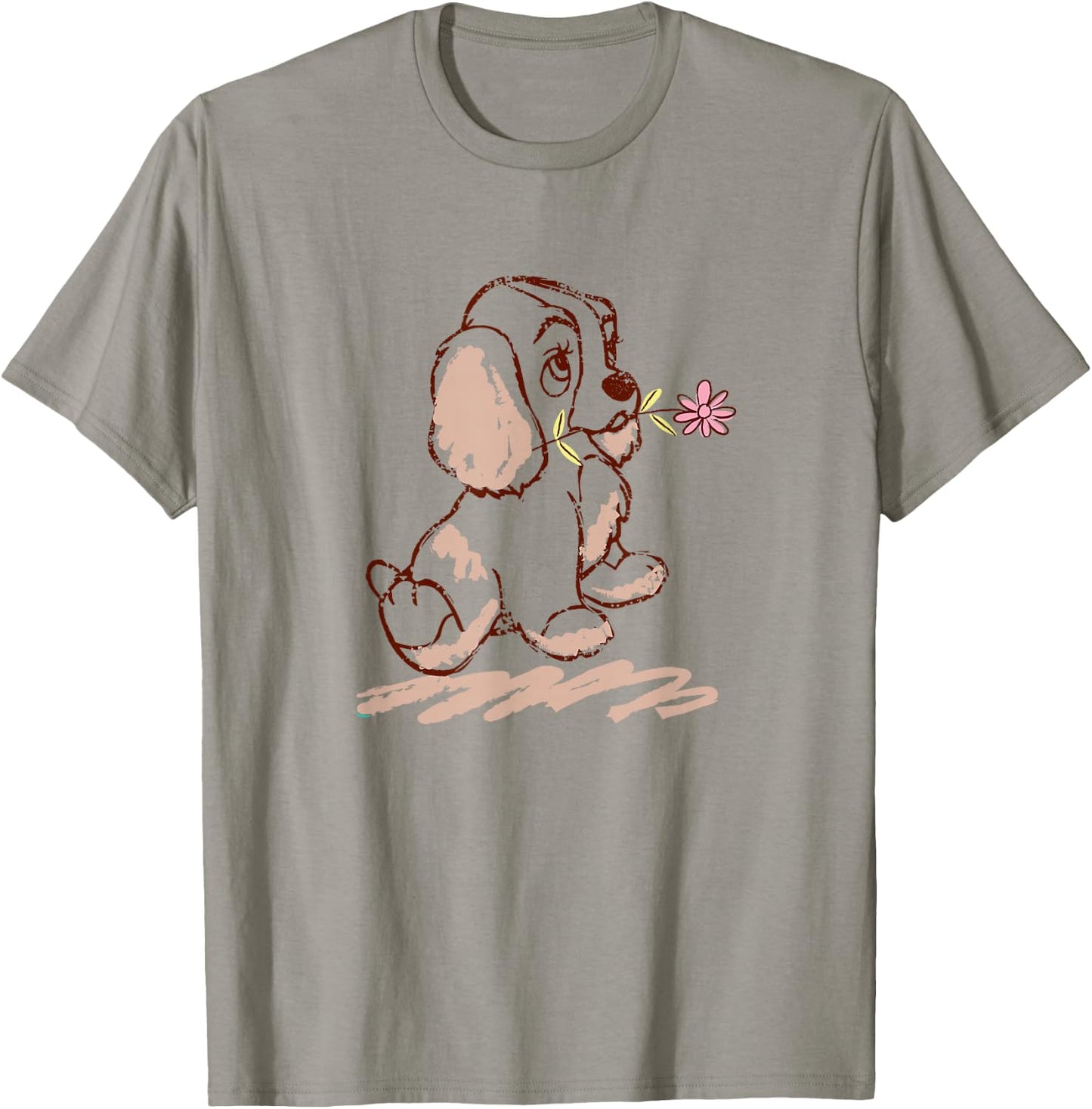 Disney Lady and The Tramp Lady Puppy Sketch T-Shirt - T-Shirt | Sand