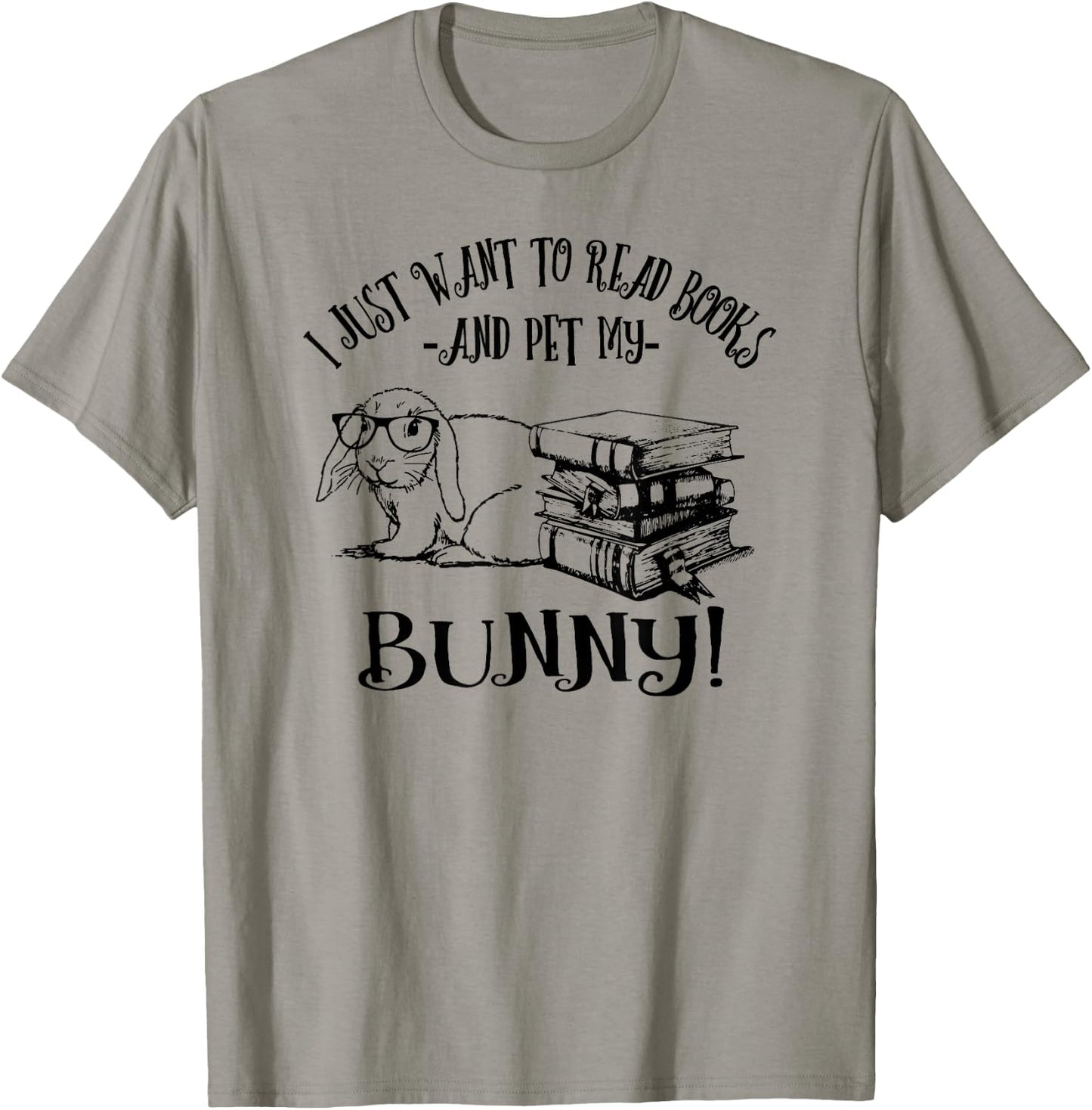 Girls Read Books Mini Holland Lop Bunny Rabbit Lover T-Shirt - T-Shirt | Sand