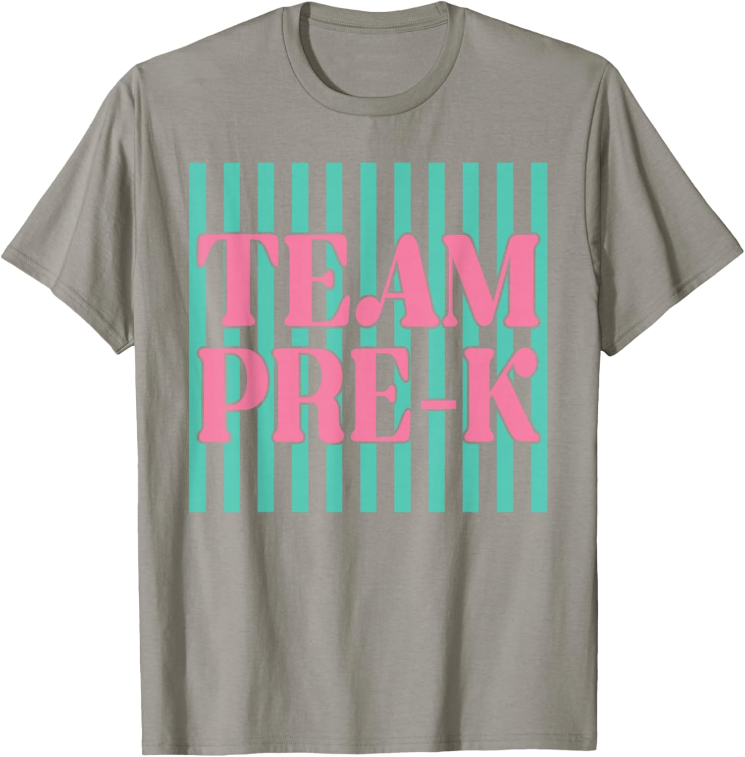 Striped Team Preschool Pre-K Back to School Teachers Kids T-Shirt - T-Shirt | Sand