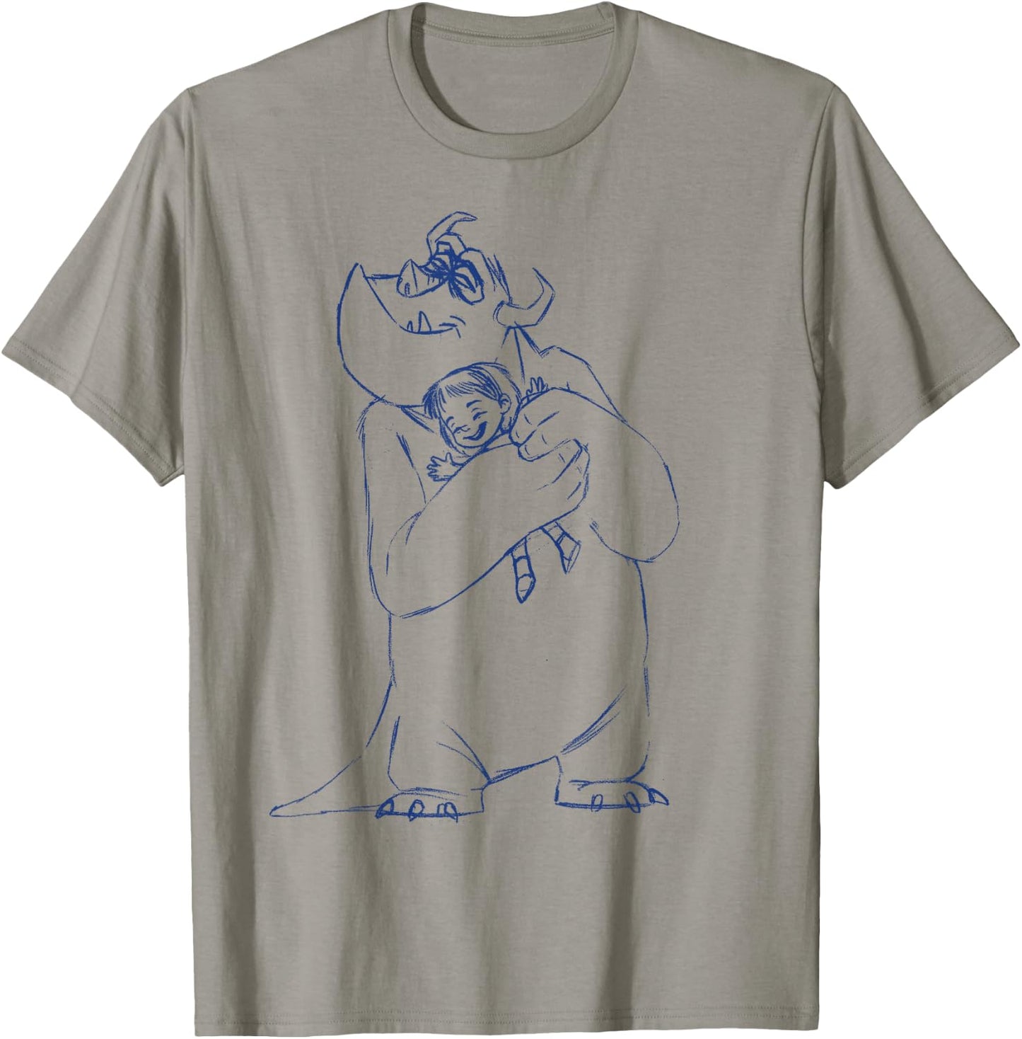 Disney Pixar Monsters, Inc. Mike & Boo Hug Fine Art Sketch T-Shirt - T-Shirt | Sand