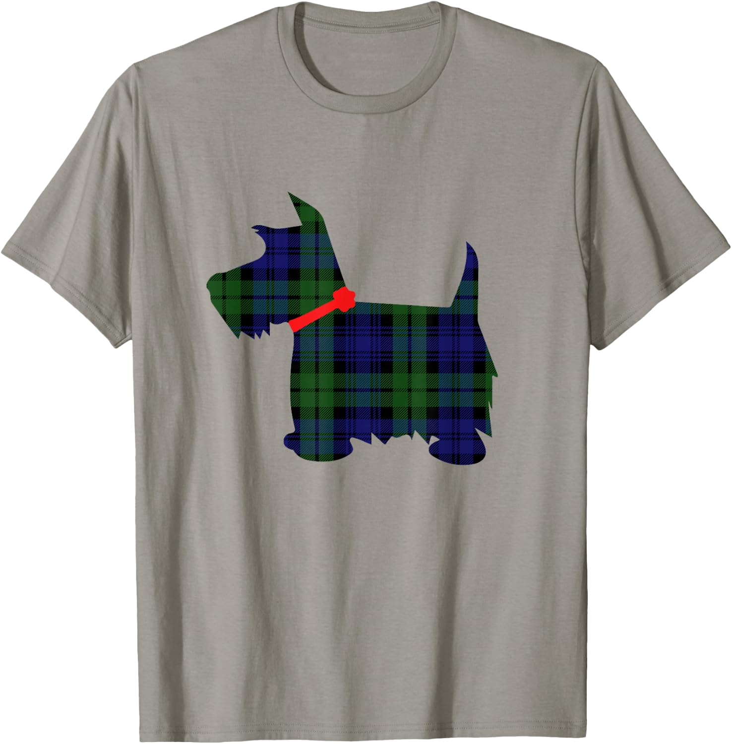 Scottie Dog Scottish Terrier T Shirt Campbell Tartan Plaid T-Shirt - T-Shirt | Sand