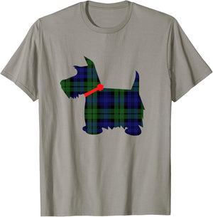 Scottie Dog Scottish Terrier T Shirt Campbell Tartan Plaid T-Shirt - T-Shirt | Sand