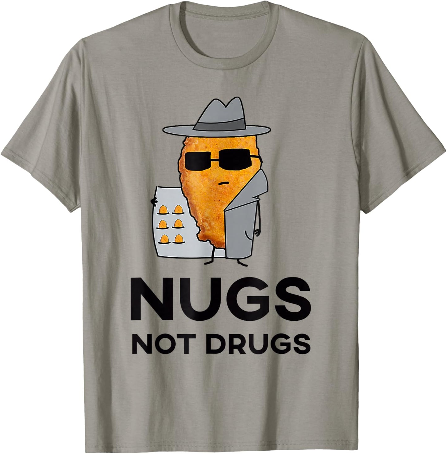 Funny Chicken Nuggets - Nugs Not Drugs T-Shirt - T-Shirt | Sand