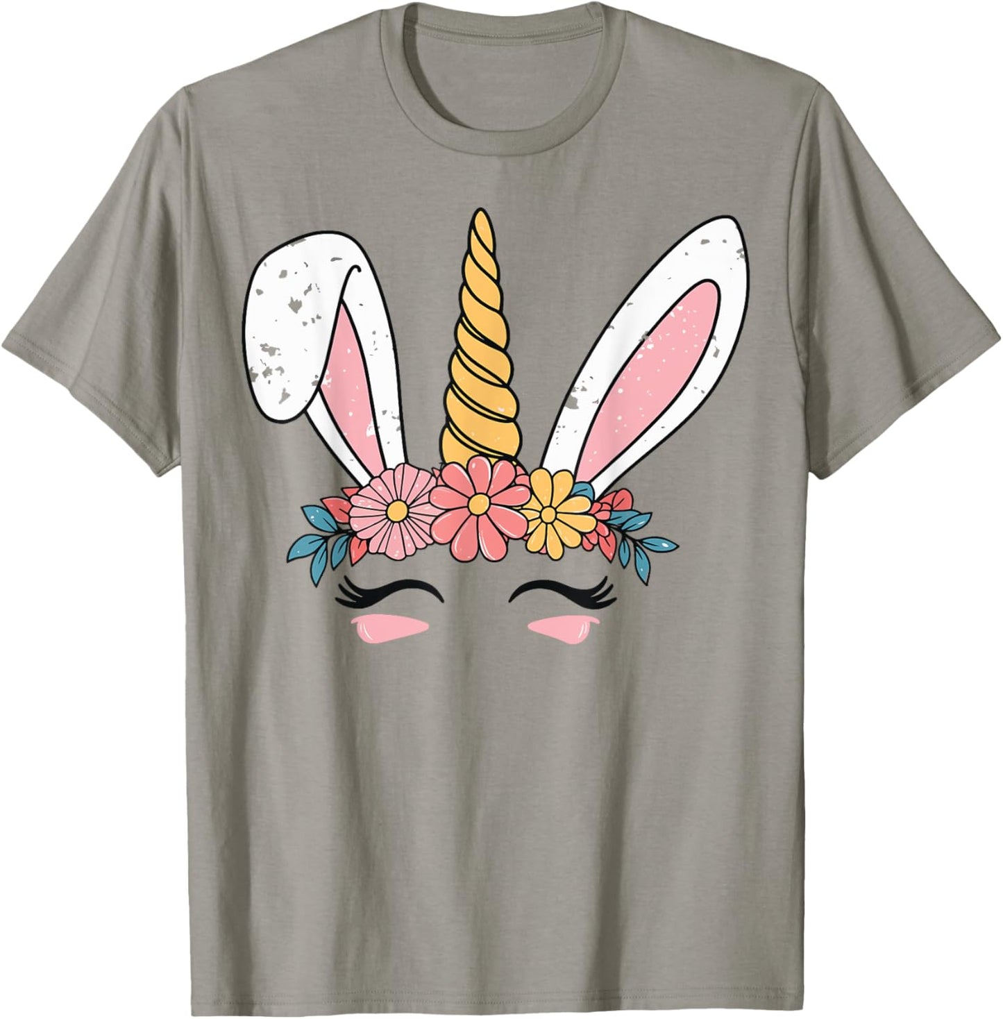 Unicorn Easter Head T-Shirt - T-Shirt | Sand