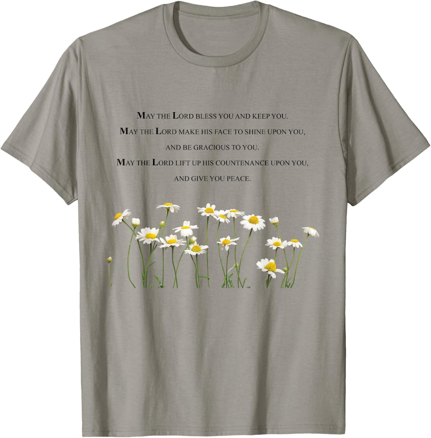 Encouraging, "May the Lord Bless you and keep you" T-Shirt - T-Shirt | Sand