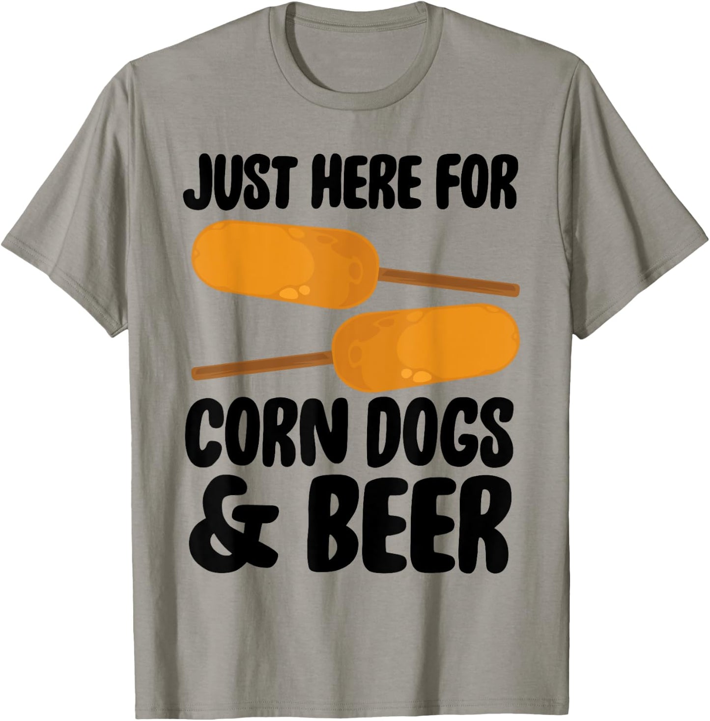 Corndog Costume Just Here For Corn Dogs & Beer T-Shirt - T-Shirt | Sand