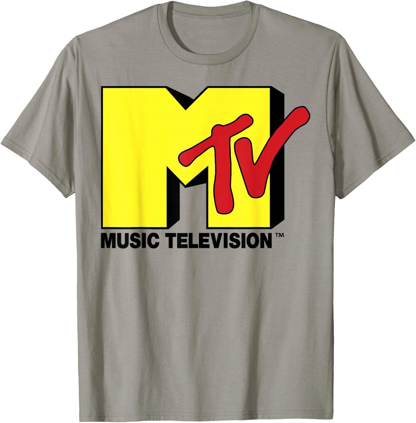 MTV Bright Yellow M & Red TV Logo Graphic T-Shirt - T-Shirt | Sand