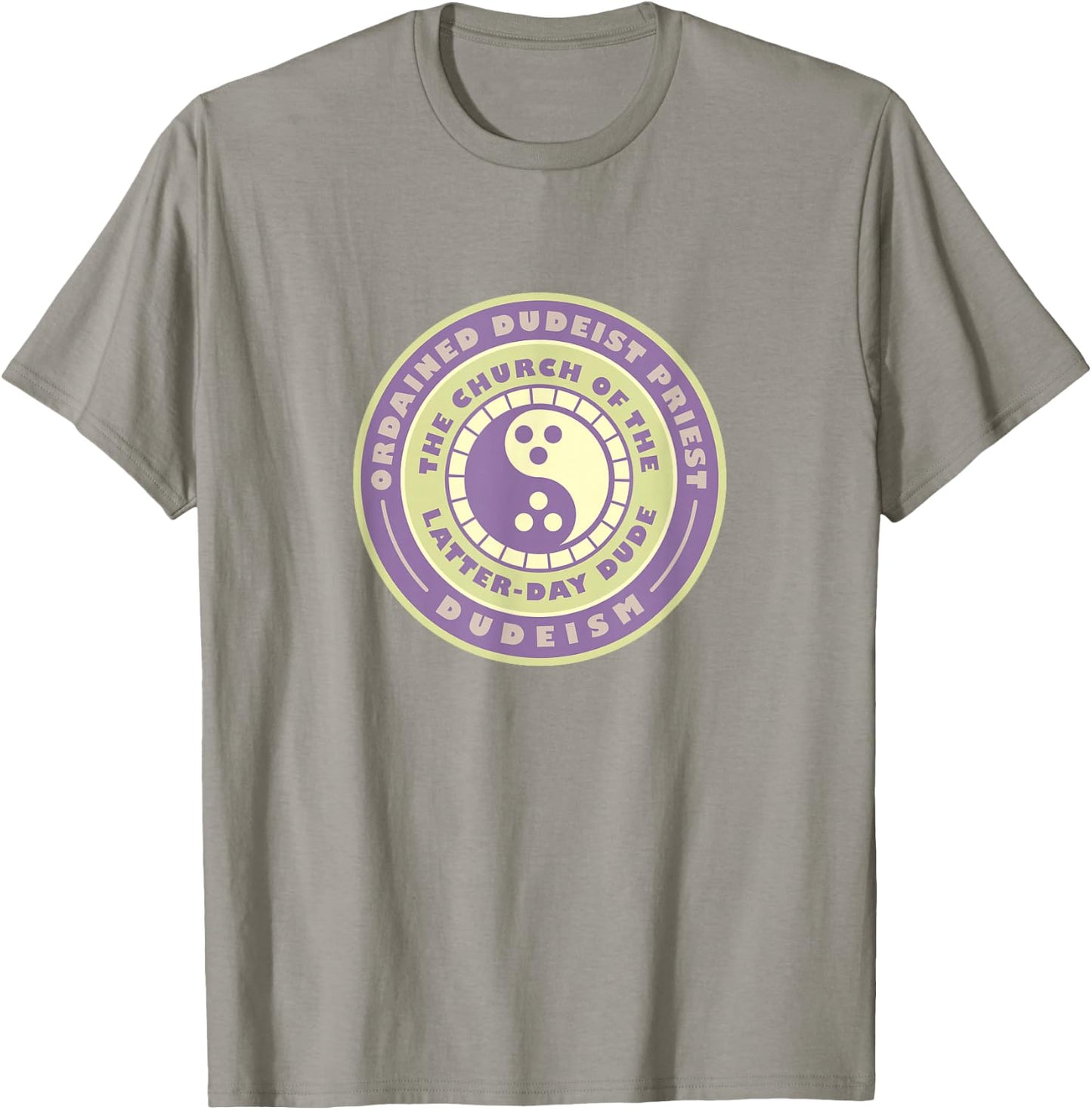 Ordained Dudeist Priest Emblem Shirt T-Shirt - T-Shirt | Sand