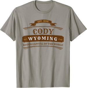 Cody Wyoming Shirt WY Rodeo Cowboy T-Shirt - T-Shirt | Sand