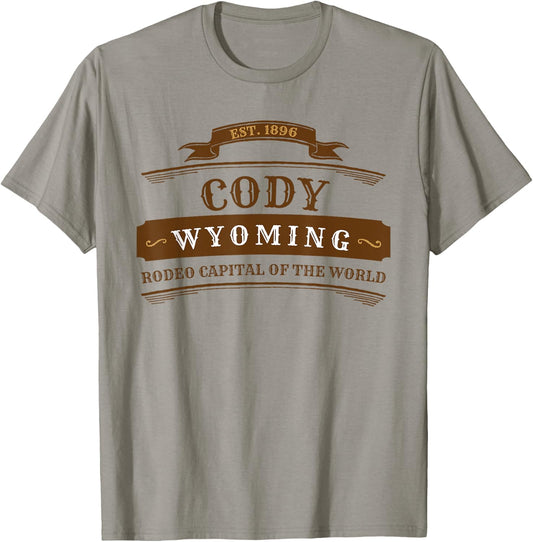 Cody Wyoming Shirt WY Rodeo Cowboy T-Shirt - T-Shirt | Sand