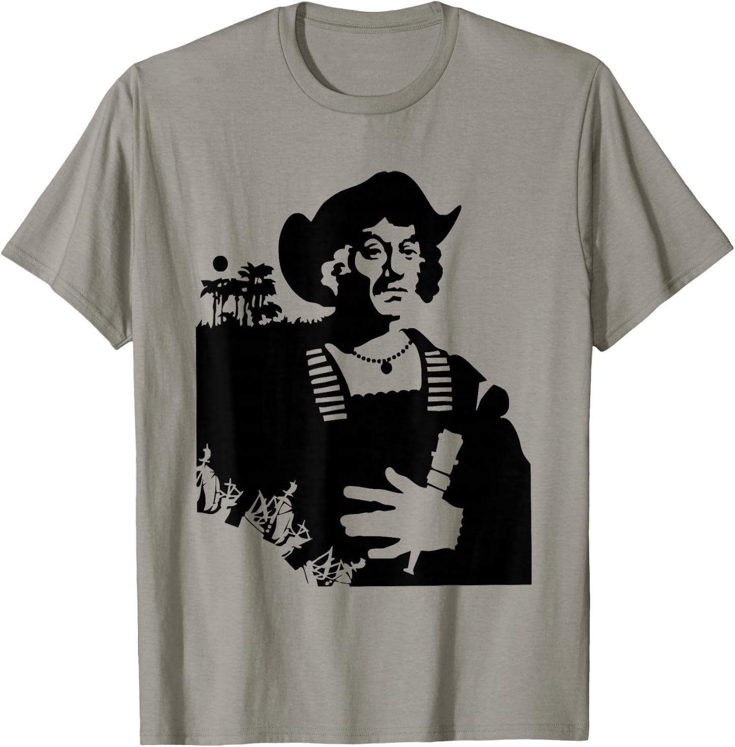 Christopher Columbus Explorer USA America American T-Shirt - T-Shirt | Sand