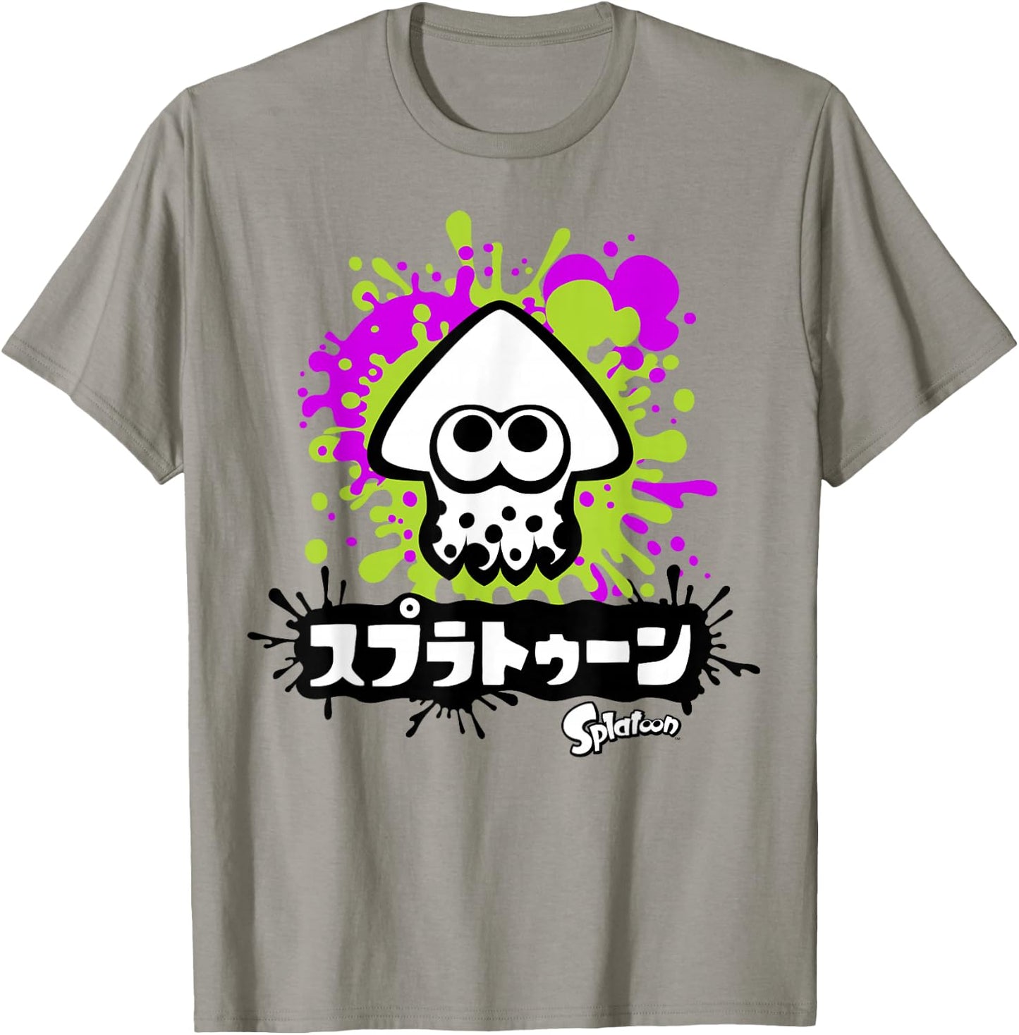 Nintendo Splatoon Inkling Text Splatter Graphic T-Shirt - T-Shirt | Sand