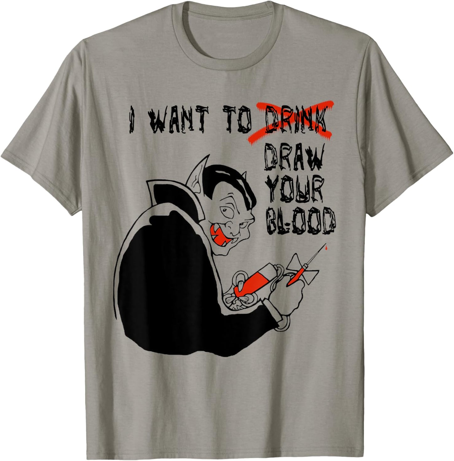 Halloween Vampire Funny Shirt for Phlebotomists T-Shirt - T-Shirt | Sand
