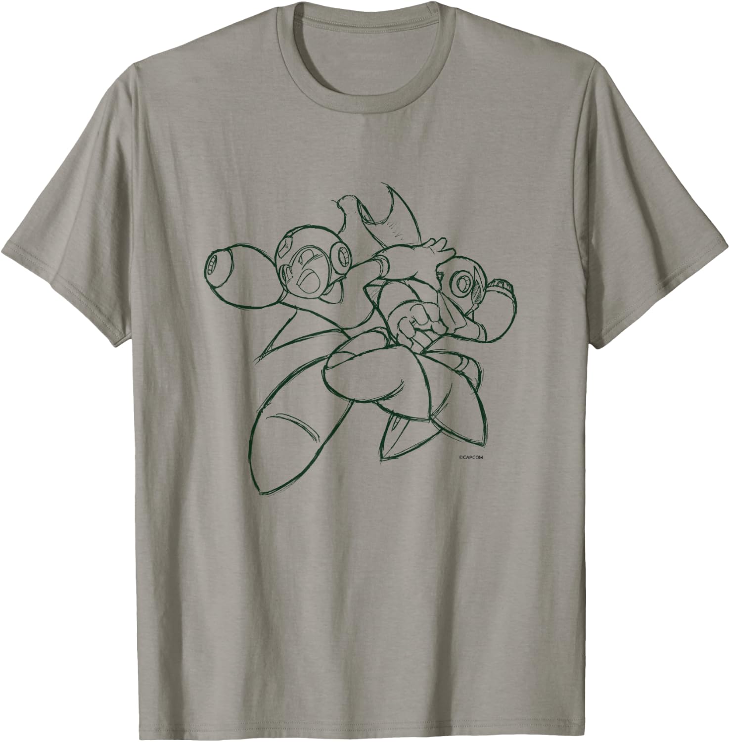 MEGA MAN VS. ProtoMan (B) T-Shirt - T-Shirt | Sand