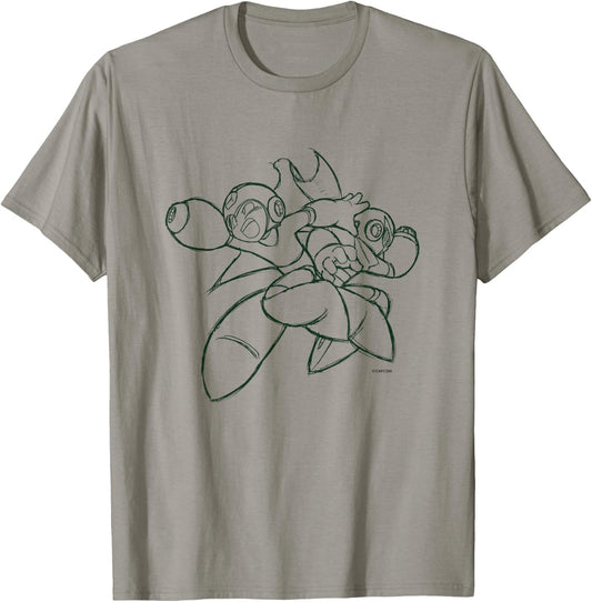 MEGA MAN VS. ProtoMan (B) T-Shirt - T-Shirt | Sand