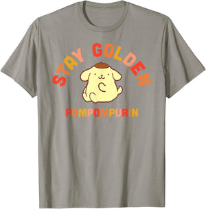 Pompompurin Stay Golden T-Shirt - T-Shirt | Sand