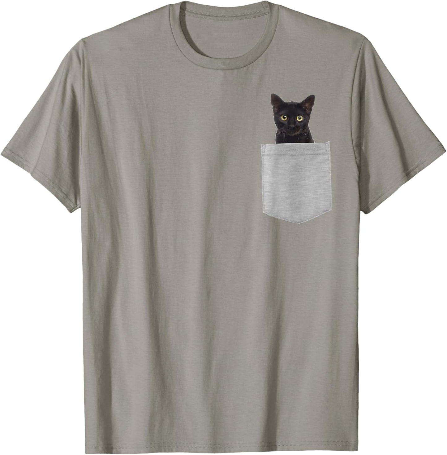 Animal in Your Pocket Black Cat T-Shirt - T-Shirt | Sand