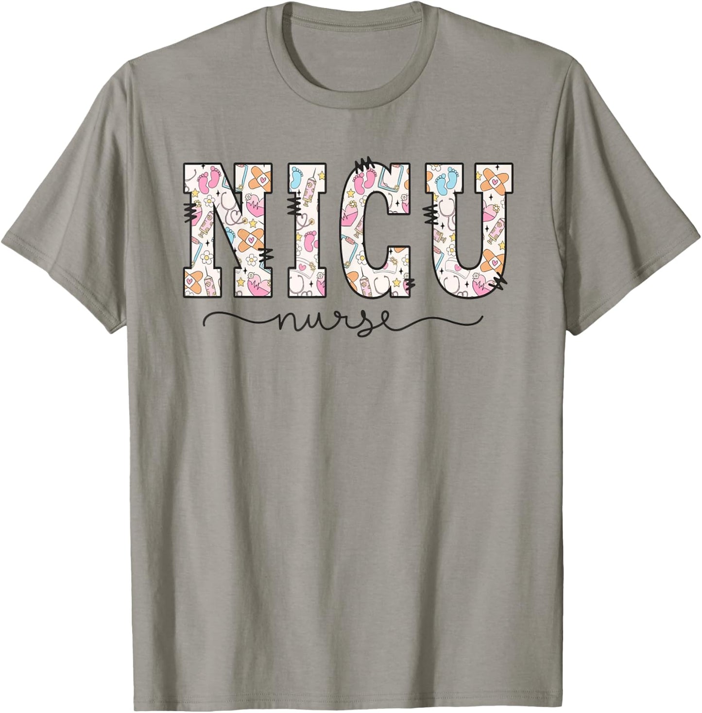 NICU Nurse Neonatal Intensive Care Unit Nurse Group Work T-Shirt - T-Shirt | Sand