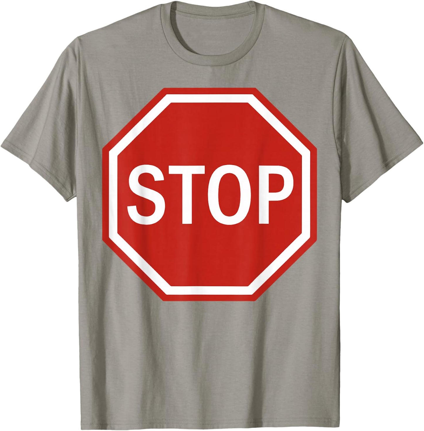 Pretend I'm A Stop Sign Funny Halloween Lazy Costume T-Shirt - T-Shirt | Sand
