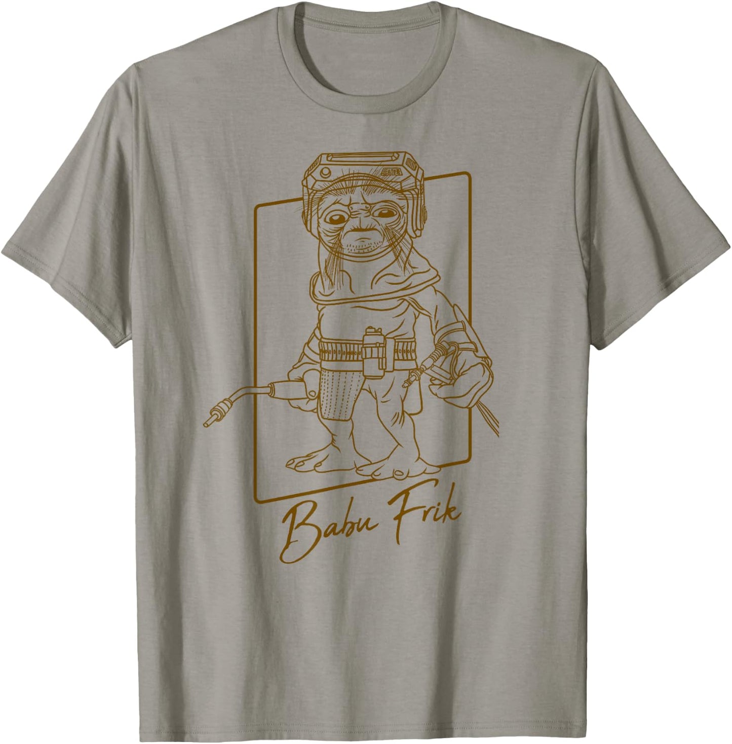 Star Wars The Rise Of Skywalker Babu Frik Outline T-Shirt - T-Shirt | Sand