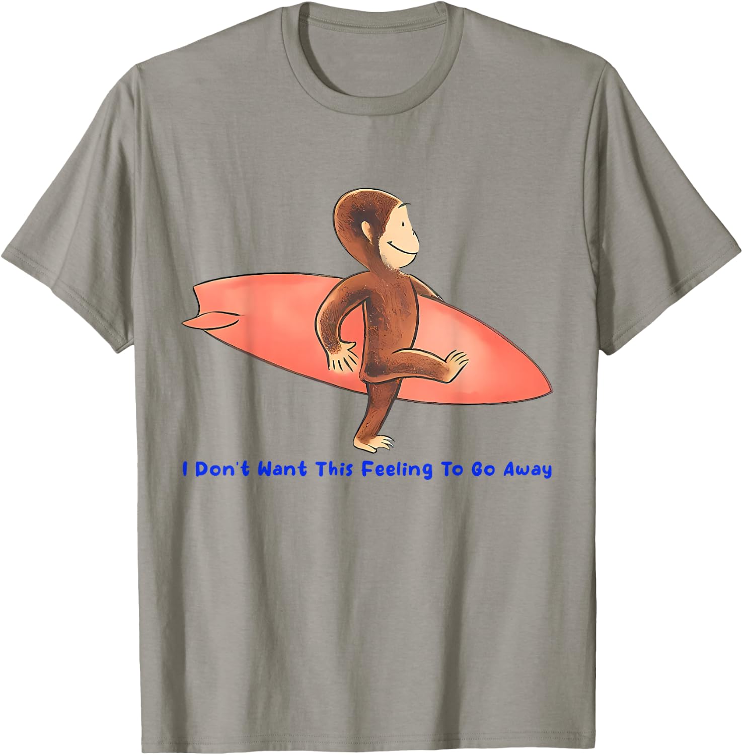 Vintage Surf Monkey I Don't Want This Feeling to Go Away T-Shirt - T-Shirt | Sand