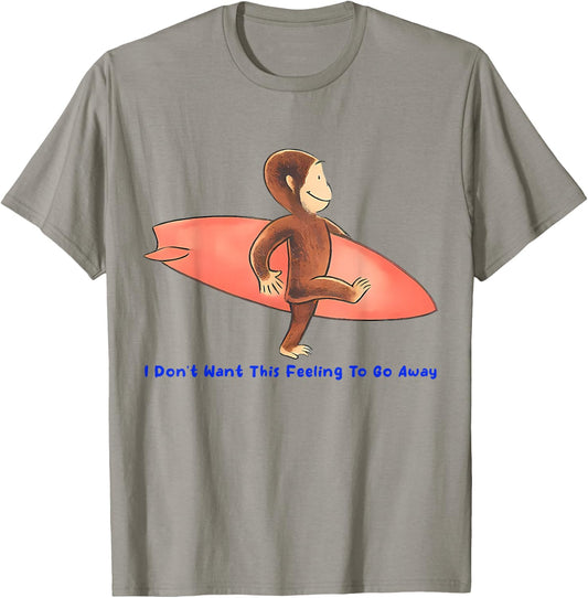 Vintage Surf Monkey I Don't Want This Feeling to Go Away T-Shirt - T-Shirt | Sand