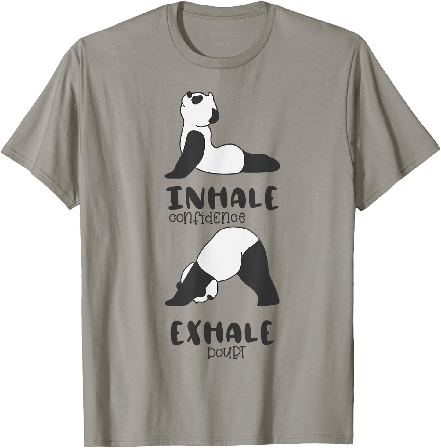 Funny Panda Bear Inhale Exhale Panda Yoga T-Shirt - T-Shirt | Sand