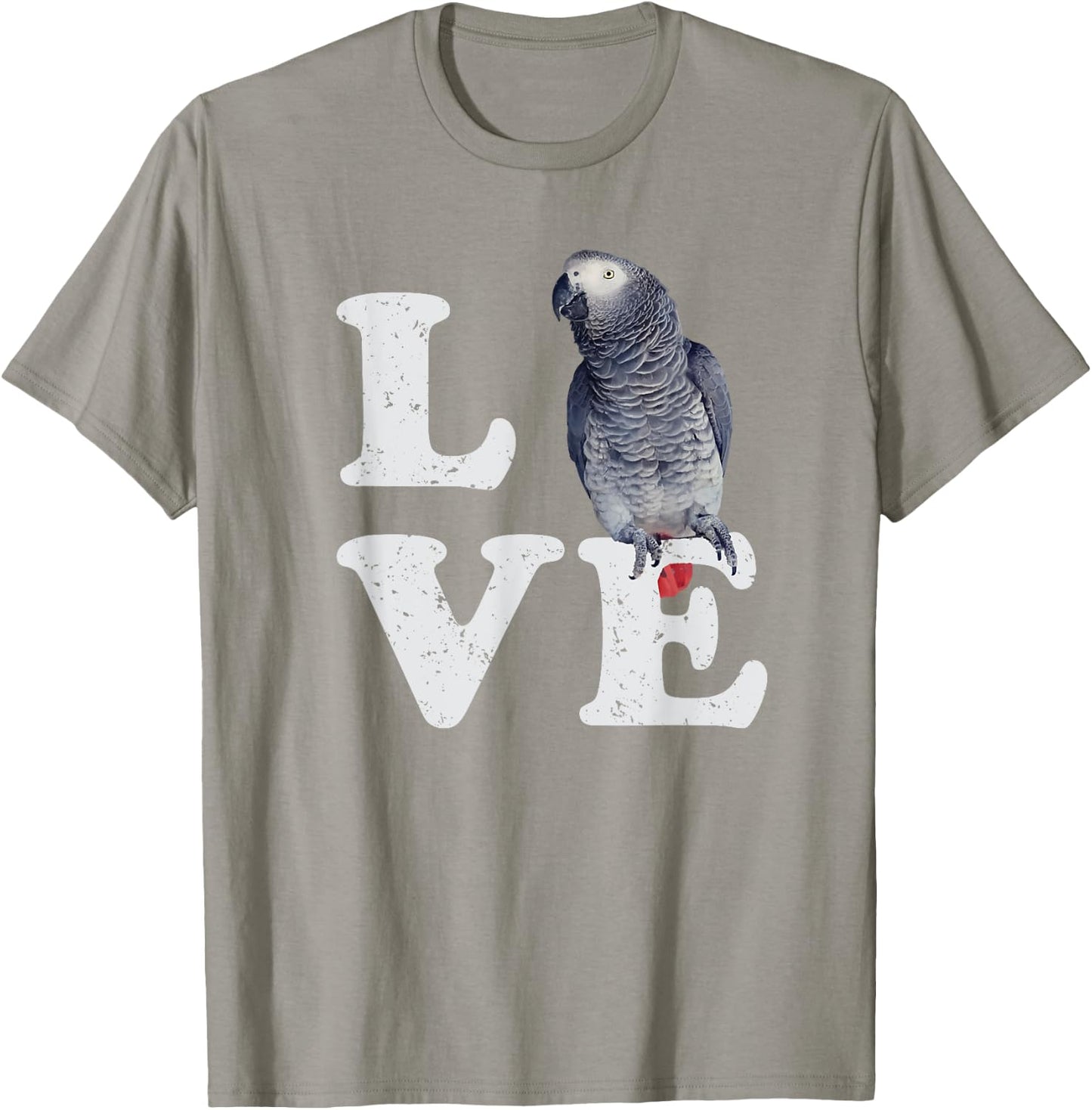 I Love My African Grey Parrot | Bird Lovers Gift T-Shirt - T-Shirt | Sand