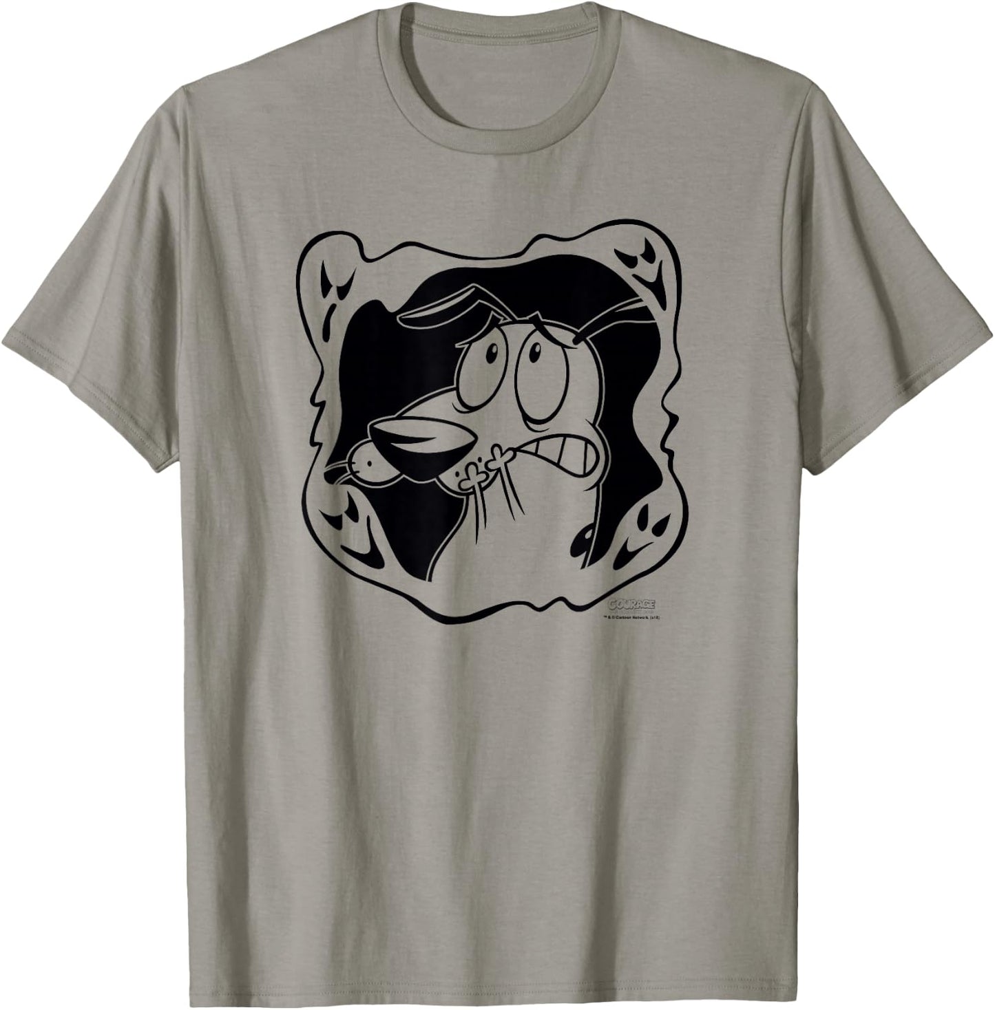 Courage the Cowardly Dog Ghost Frame T-Shirt - T-Shirt | Sand