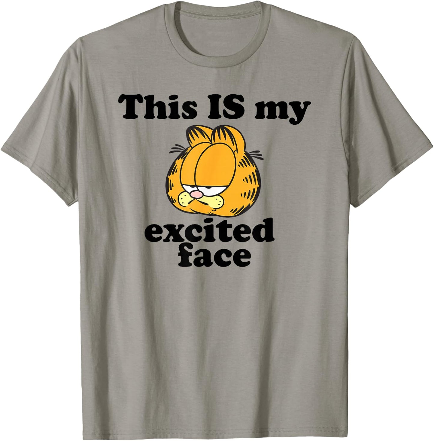 Garfield This is My Excited Face Sarcastic Cartoon Cat T-Shirt - T-Shirt | Sand