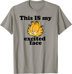 Garfield This is My Excited Face Sarcastic Cartoon Cat T-Shirt - T-Shirt | Sand
