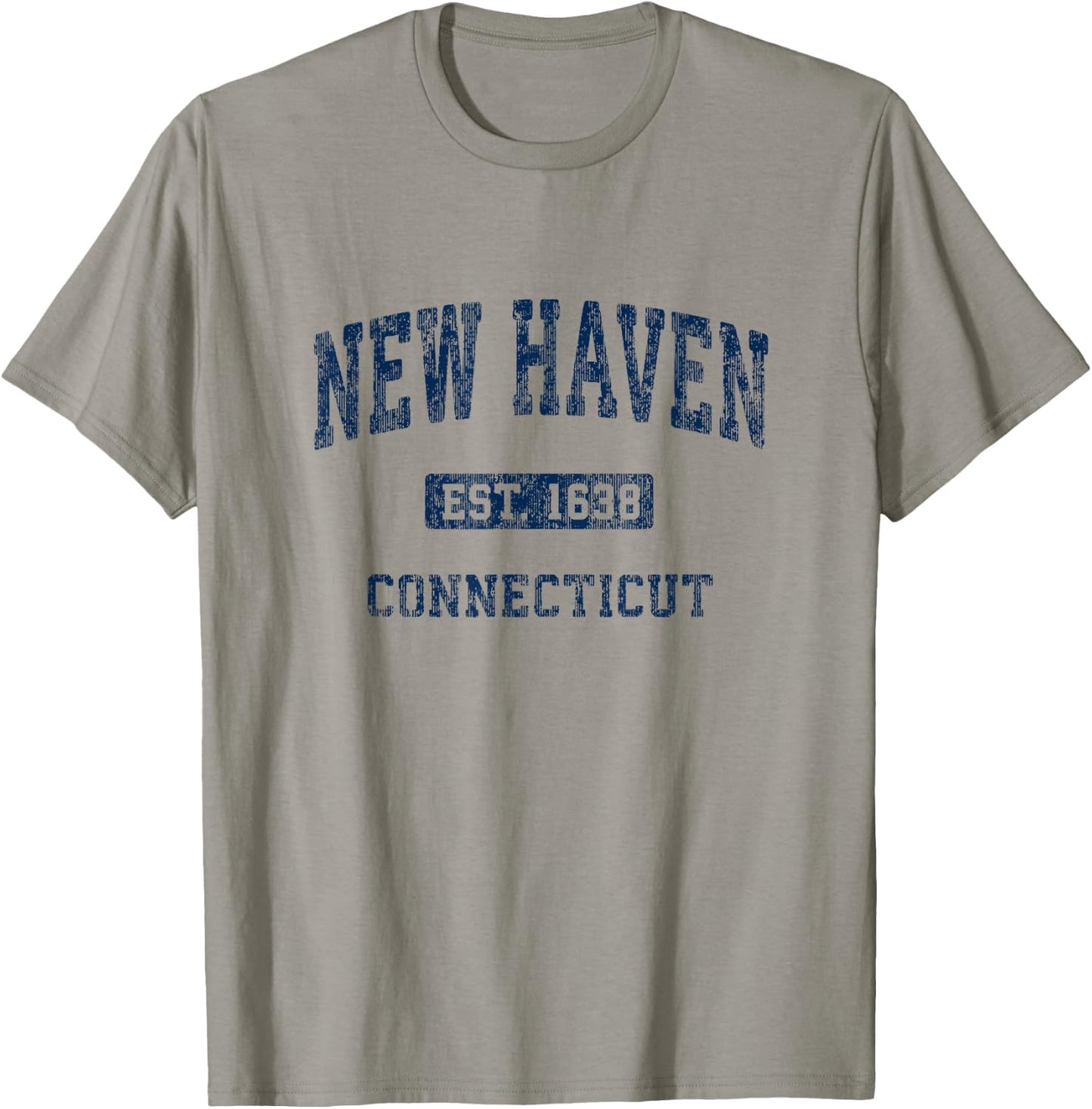 New Haven Connecticut CT Vintage Athletic Sports Design T-Shirt - T-Shirt | Sand