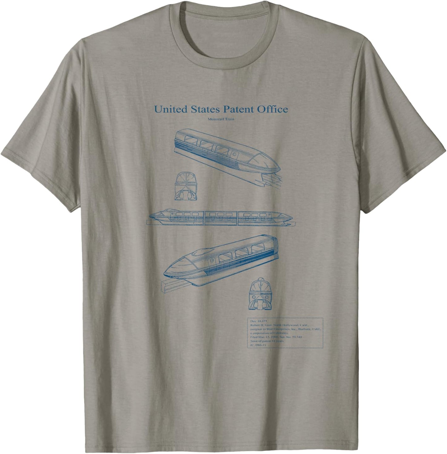 Monorail Blue Print T-Shirt - T-Shirt | Sand