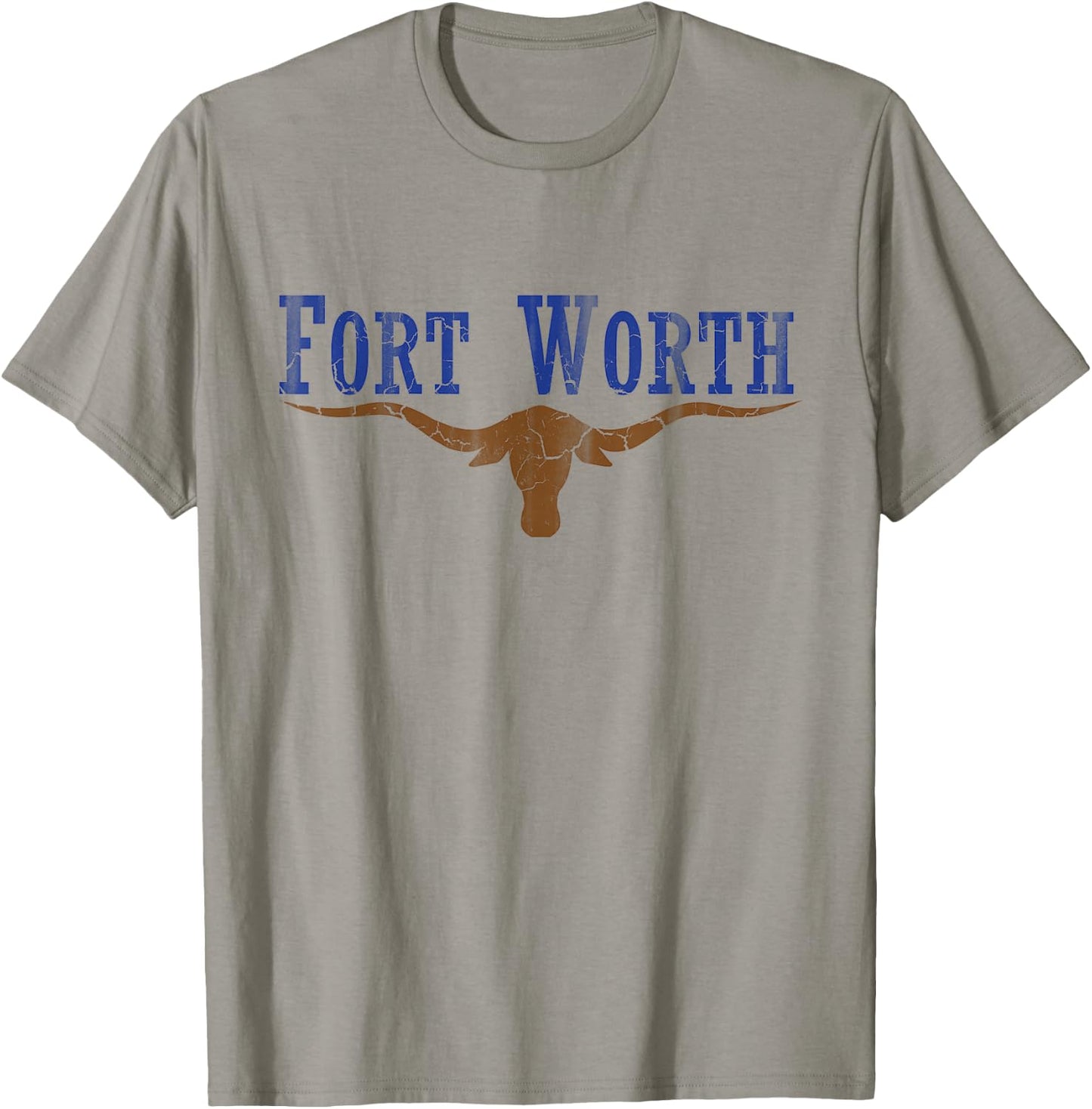 Vintage Fort Worth Texas Flag Men Women Kids T-Shirt - T-Shirt | Sand