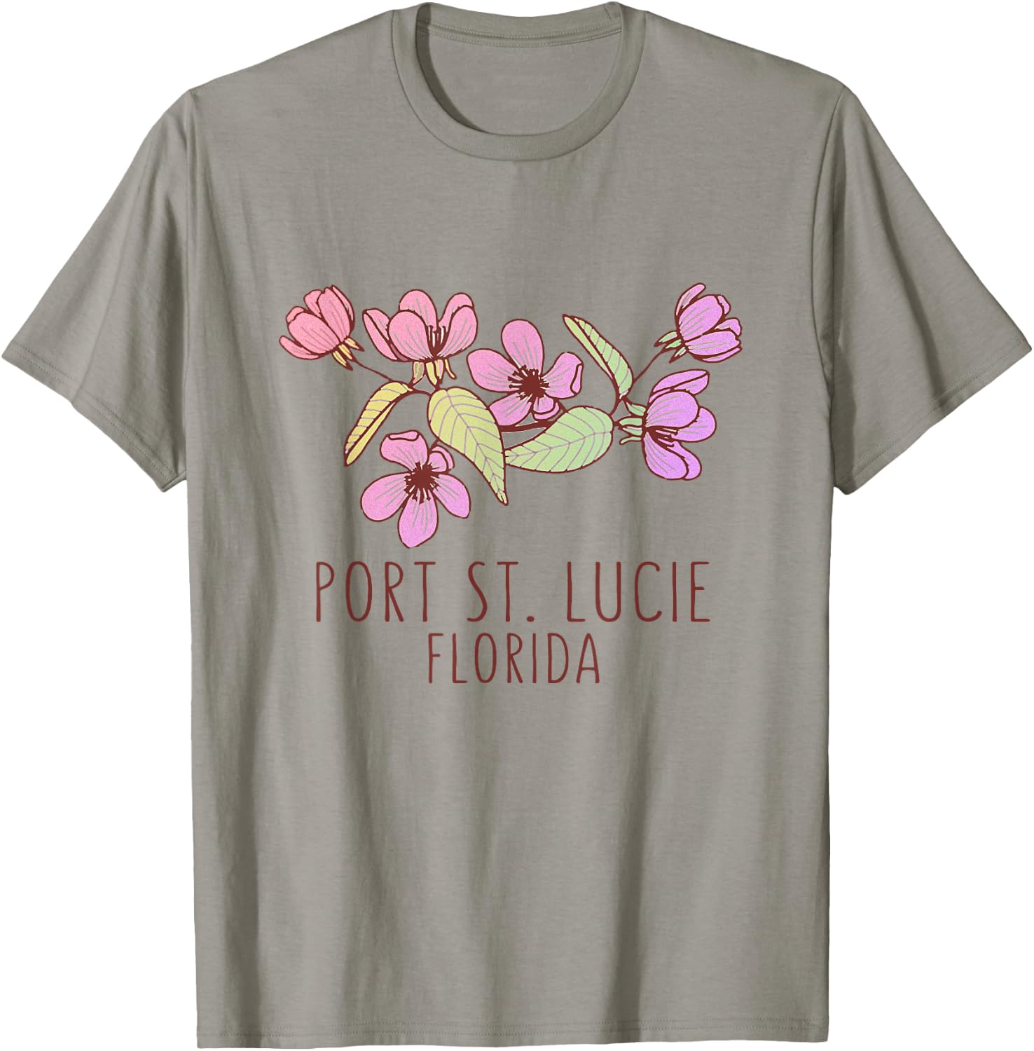 Port St. Lucie Florida Wildflowers | Port Saint Lucie FL T-Shirt - T-Shirt | Sand