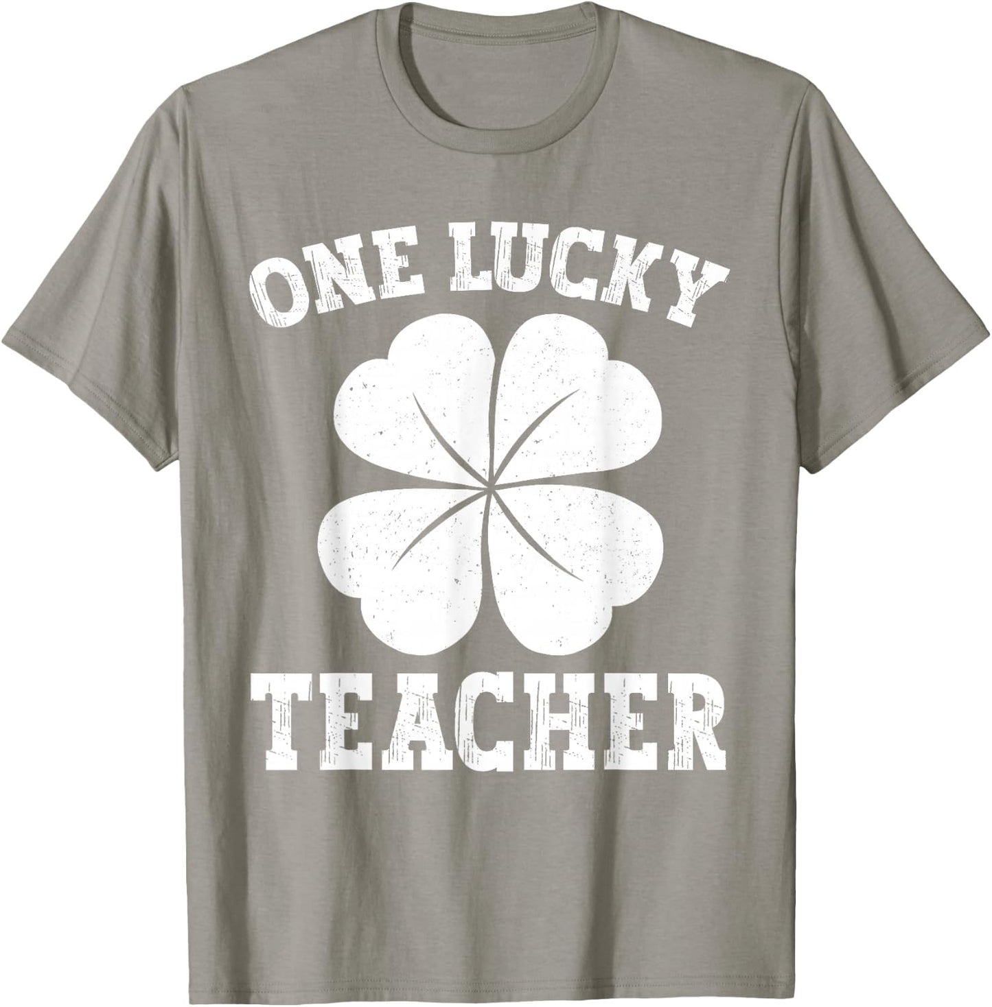 Vintage One Lucky Teacher Green St Patrick's Day Teacher T-Shirt - T-Shirt | Sand
