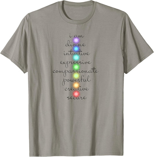 7 Chakras For Yoga Lovers T-Shirt - T-Shirt | Sand
