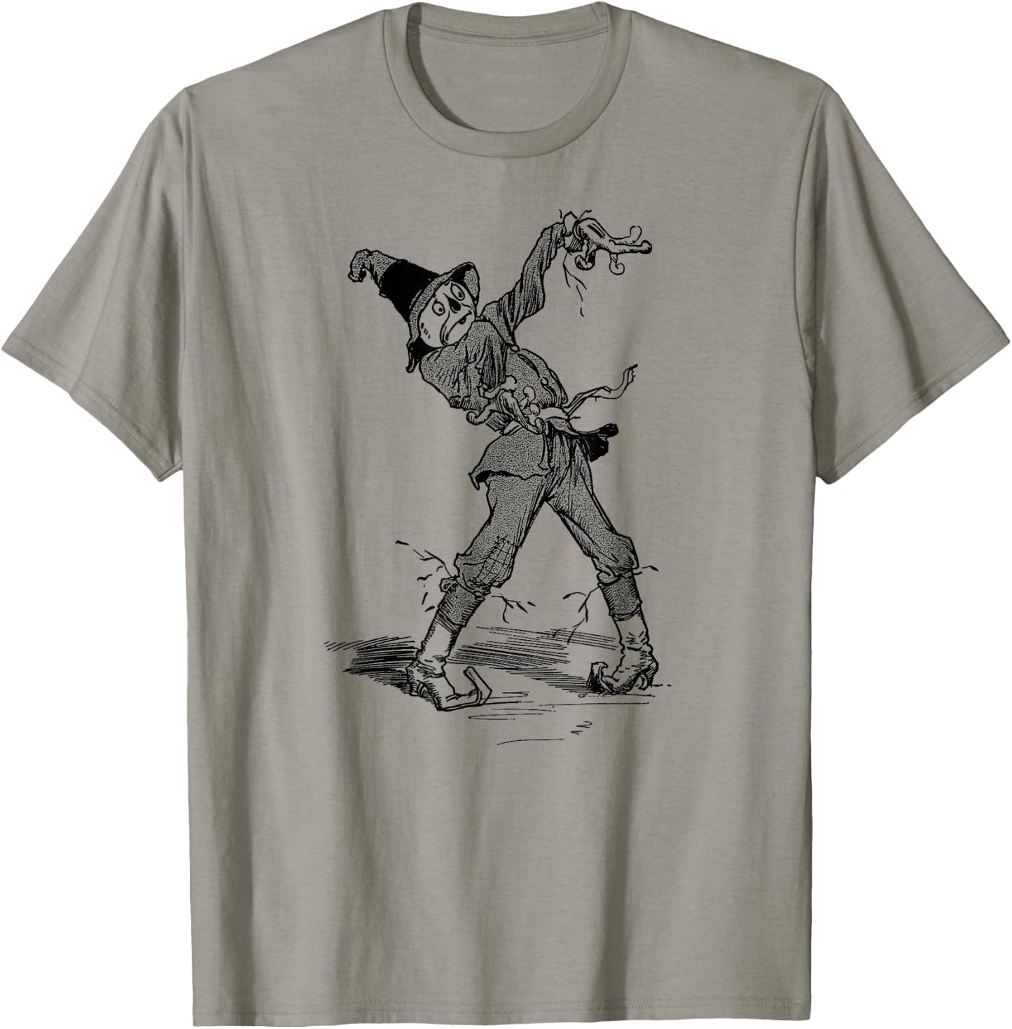 The Land of OZ Vintage Art Halloween Wizard of OZ Scarecrow T-Shirt - T-Shirt | Sand