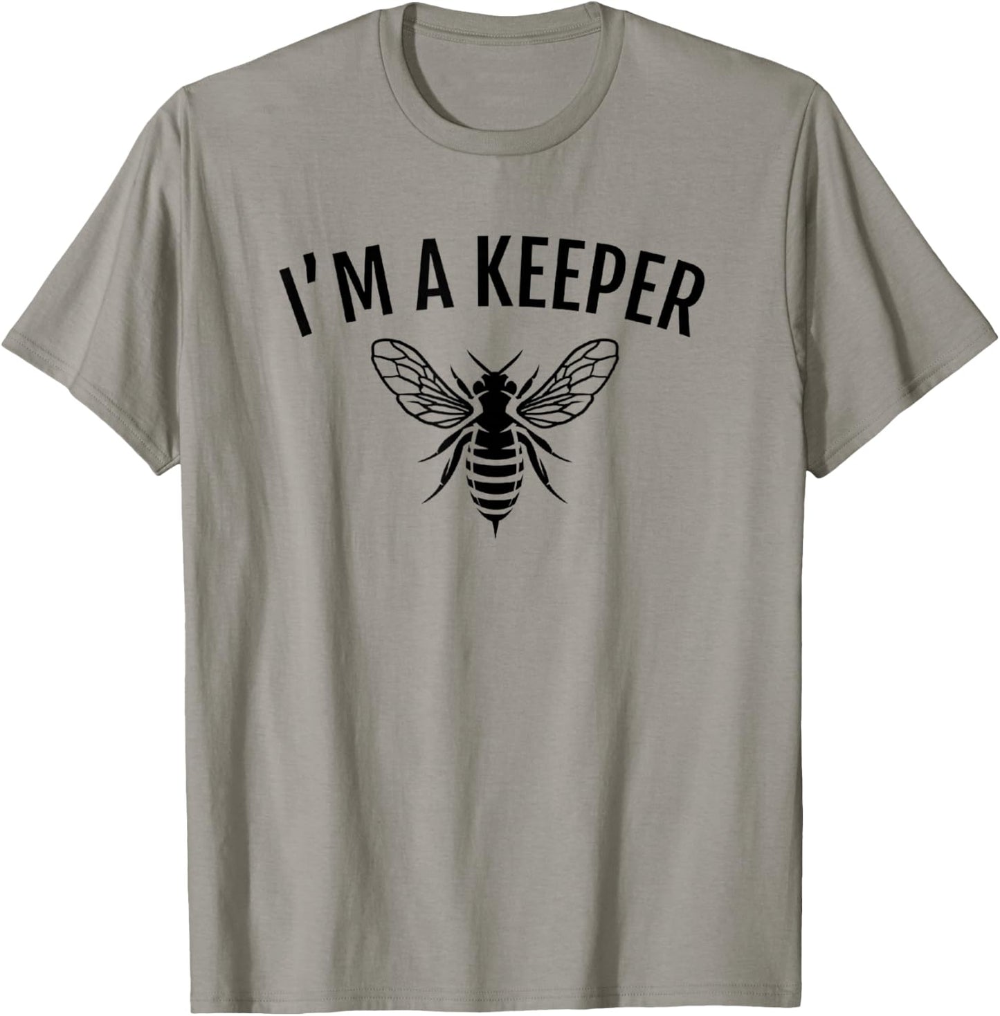 I'm a (Bee)Keeper - Funny Beekeeper, Beekeeping T-Shirt - T-Shirt | Sand