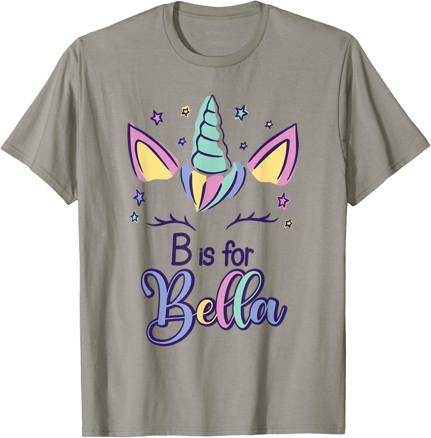 First Name Bella Personalized B Is For Bella T-Shirt - T-Shirt | Sand