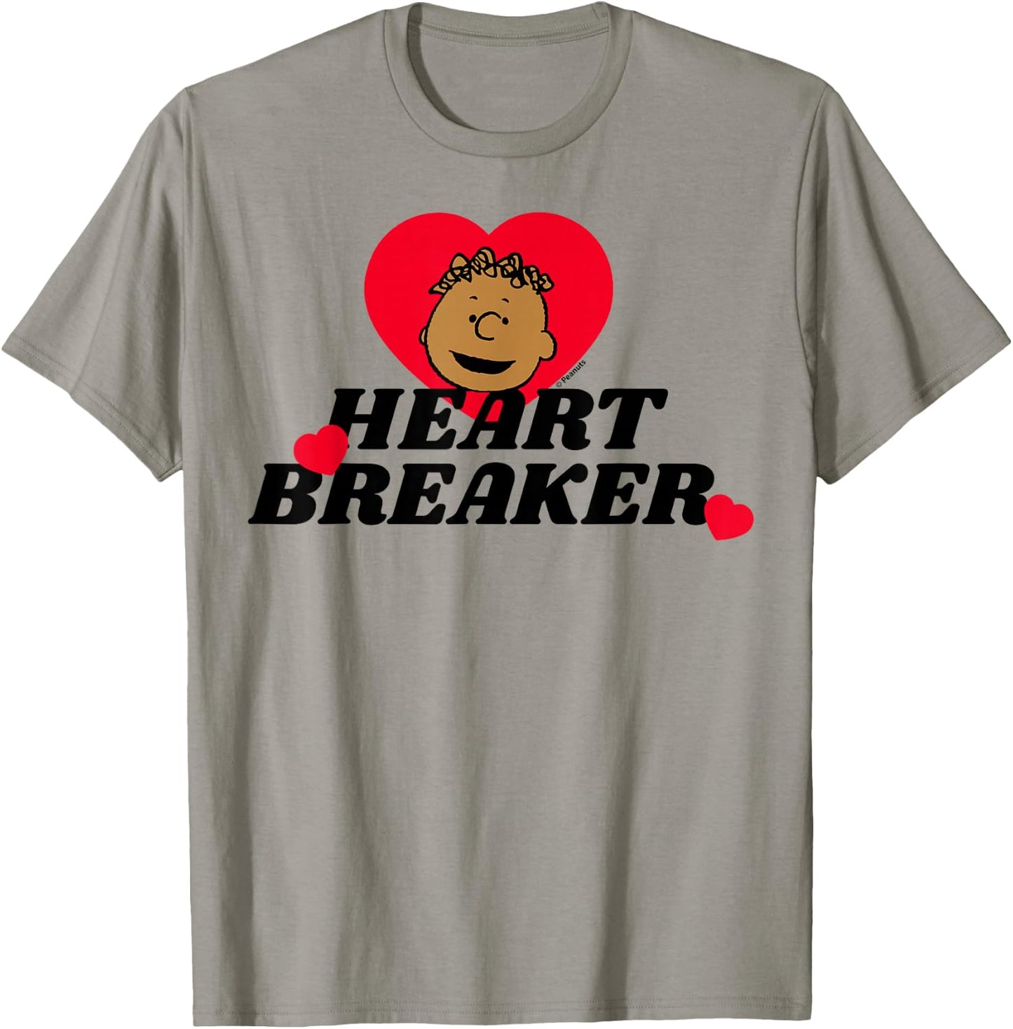 Peanuts Franklin Heartbreaker Adult Blue Small Short Sleeve T-Shirt - T-Shirt | Sand