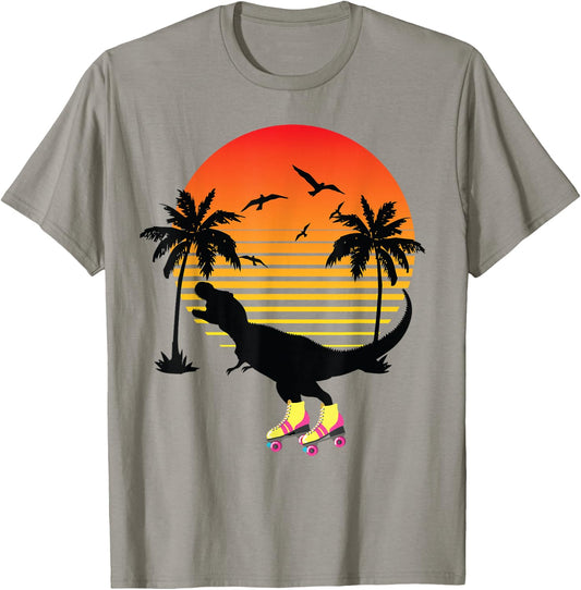 Vintage Trex Roller Skate Derby California 80s T-Shirt - T-Shirt | Sand